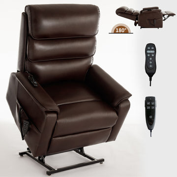 Dual Motor Power Lift Recliner Chair with Power-Remote Heat Massage and Heavy Duty Motion Mechanism