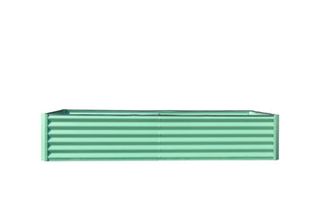 8x4x1.5 ft Steel Galvanized Raised Garden Bed Outdoor Planter Box Green