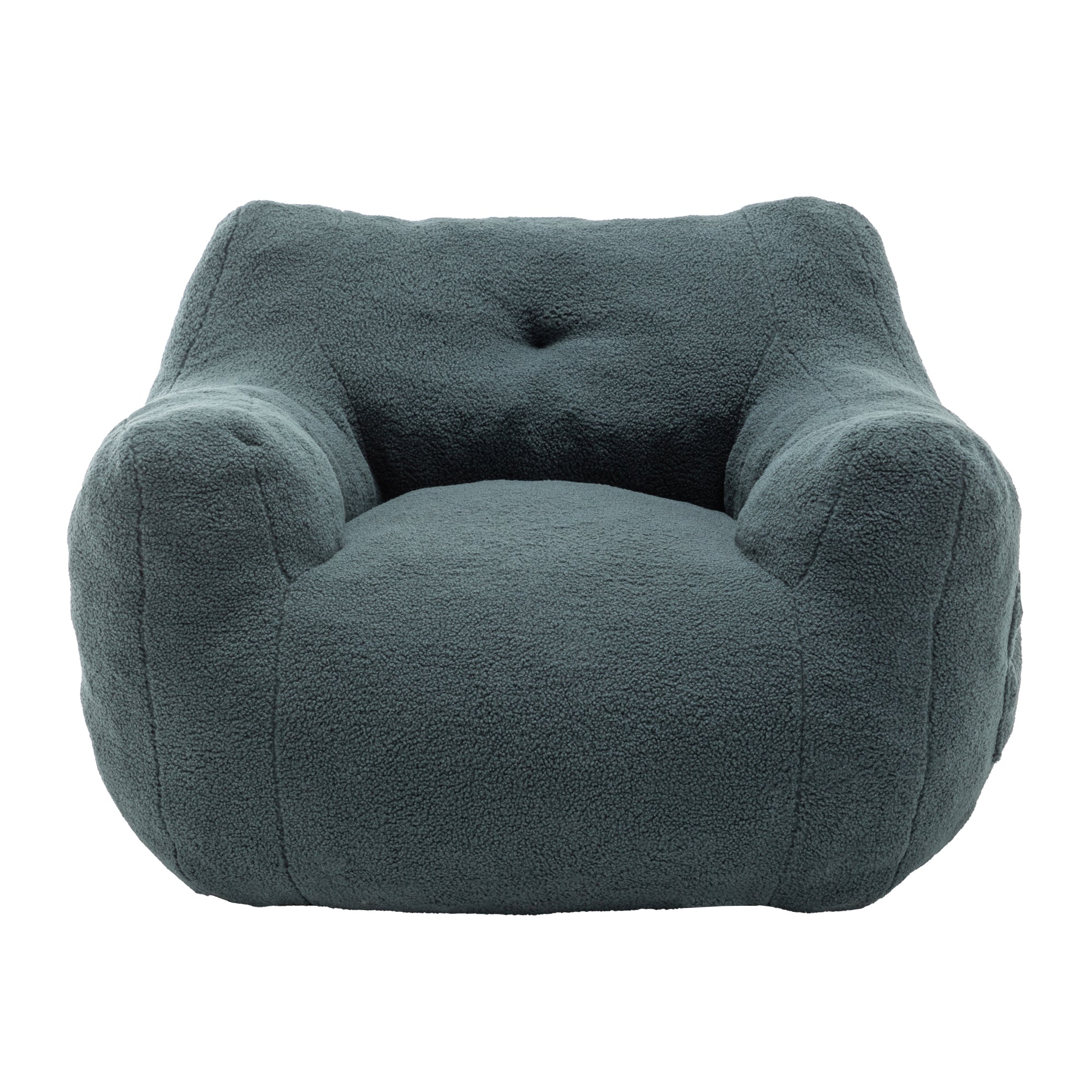 Bean Bag Chair for Adults with Armrests High Density Foam Lazy Sofa for Living Room and Bedroom Light Green