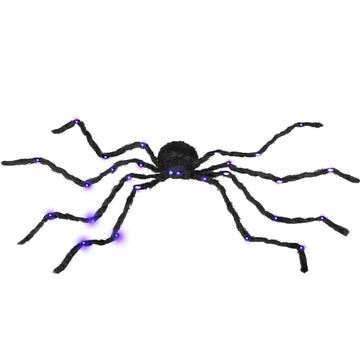 47.2 in. Halloween Oversized Spider with Light Up Bendable Legs Battery Powered Indoor Outdoor Decoration