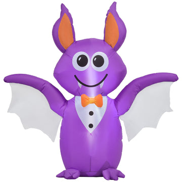 6ft Halloween Inflatable Bat Lighted Waterproof Outdoor Yard Decoration with LED Lights