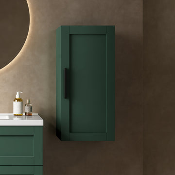 14 Wall Mounted Floating Bathroom Vanity Side Cabinet Door Shelf Suitable for JODI Green