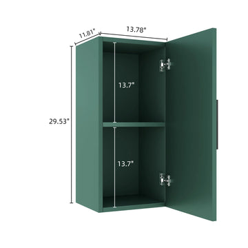 14 Wall Mounted Floating Bathroom Vanity Side Cabinet Door Shelf Suitable for JODI Green