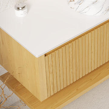 48 Wall Mounted Plywood Bathroom Storage Cabinet No Basin Corolla Oak