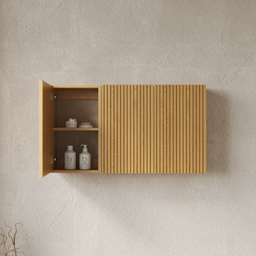 41 Bathroom Wall Mounted Cabinet 3 Cabinets Doors Combination or Individual Suitable for Bathroom Living Room Laundry Corolla Oak