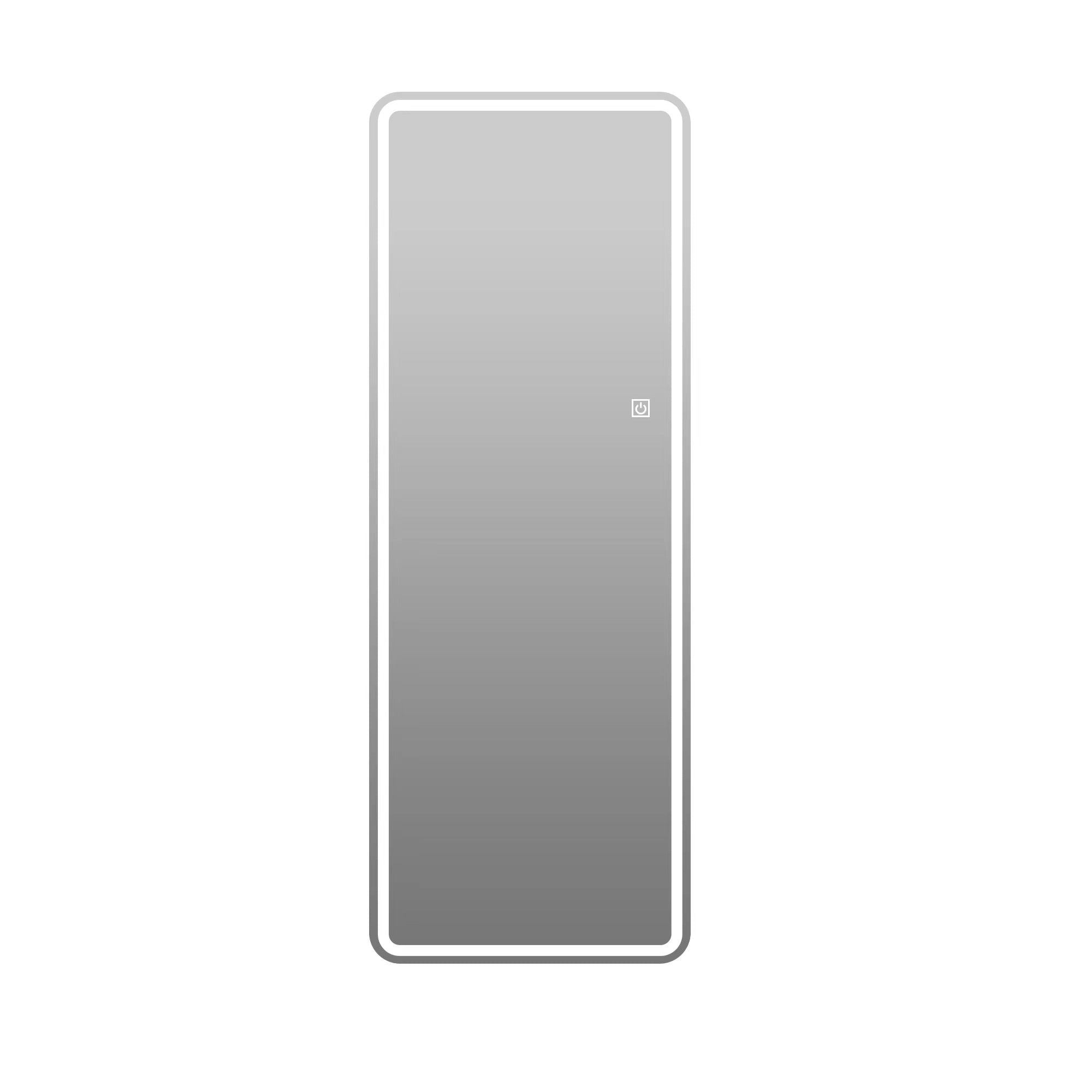 65x24 LED Full Length Floor Mirror, Wall-Mounted Whole Body Mirror with Dimming, 3 Color Lighting Modes, Silver