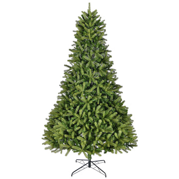 9Ft Artificial Christmas Tree with 2576 PE&PVC Mixed Branch Tips, Unlit Hinged Premium Spruce Fake Xmas Trees, Holiday Decoration, Easy Assembly, Foldable Metal Stand, Green