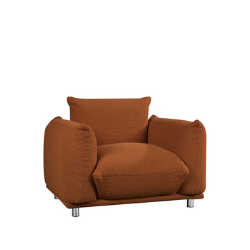 Sherpa Accent Chair Single Sofa 42"W Accent Chair for Bedroom Living room Apartment, Brown