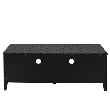 Modern 3 Drawer TV Stand for TVs up to 55 Inch Entertainment Center with Storage TV Media Console Table Media Stand with Open Shelf for Living Room