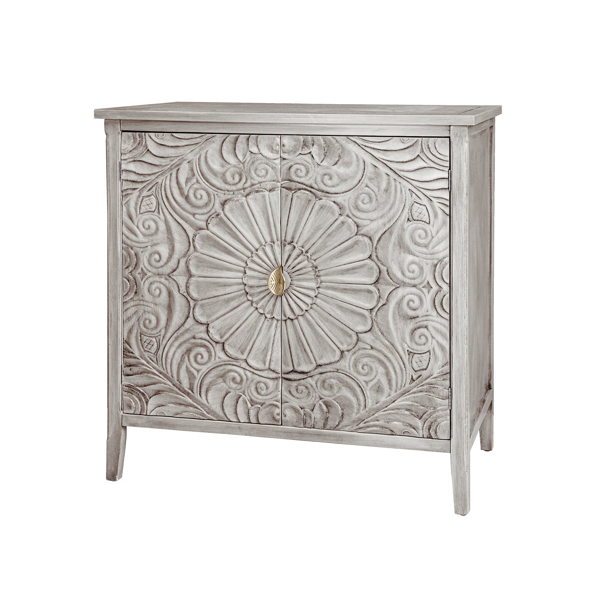 Sideboard Storage Cabinet, Vintage Accent Cabinet with Shelf, 2 Door Buffet Server Console Cabinet for Kitchen Dining Room Living Room Hallway