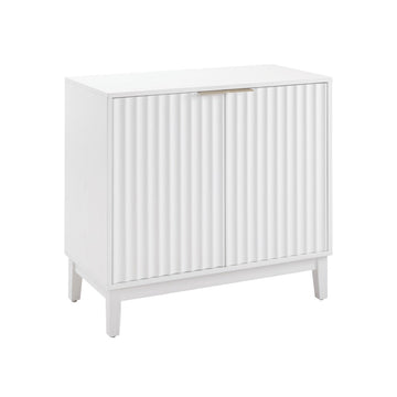 White 31.25 in. H Storage Cabinet with 2 Door and Adjustable Shelves