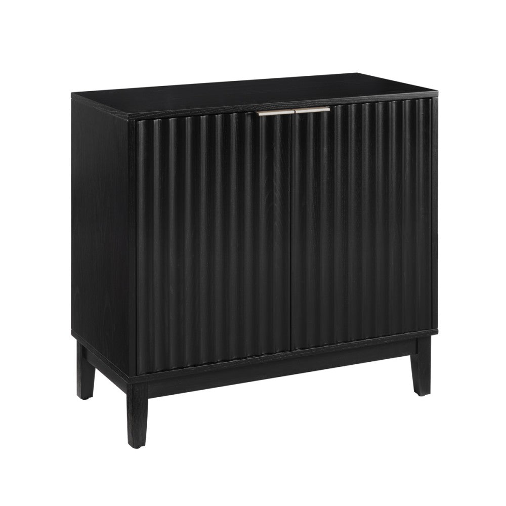 Black 31.25 in. H Storage Cabinet with 2 Door and Adjustable Shelves