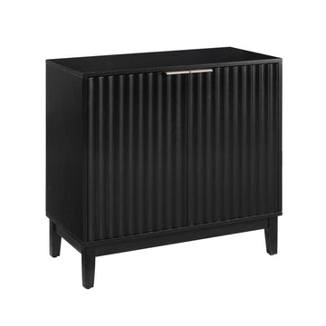 Black 31.25 in. H Storage Cabinet with 2 Door and Adjustable Shelves