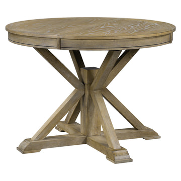 Retro Functional Extendable Dining Table with a 12 Leaf for Dining Room and Living Room