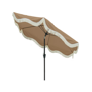 9 Ft. Bohemian Fringed Patio Market Umbrella