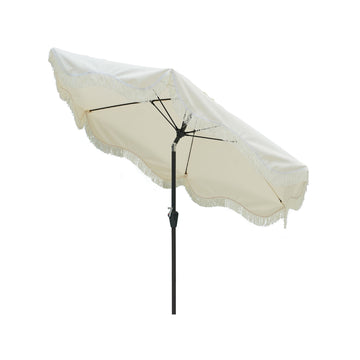 9 Ft. Bohemian Fringed Patio Market Umbrella