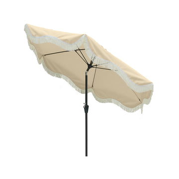 9 Ft. Bohemian Fringed Patio Market Umbrella