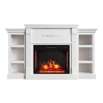 TV Stand Fits TVs up to 75 inches with Electric Fireplace