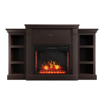 TV Stand Fits TVs up to 75 inches with Electric Fireplace