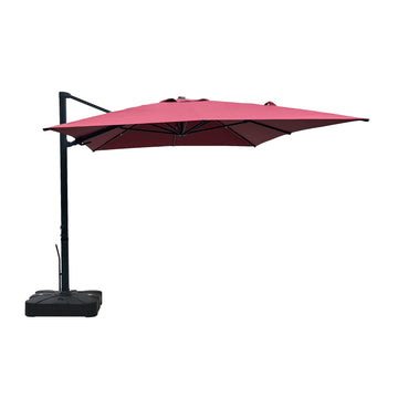 Boyel Living 10x13 ft. 360¡ã Rotation Outdoor Patio Cantilever Umbrella with Base