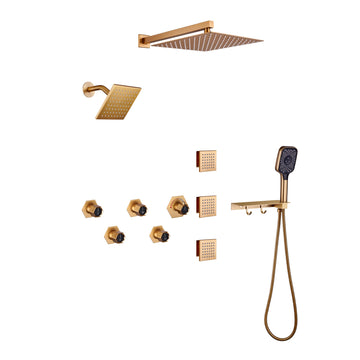 Luxury-Thermostatic-Shower-System-with-Handheld-Shower-Head-Shower-Faucet-Set-with-Shelf-and-Hook-Shower-System-with-Body-Jets-Brushed-Gold