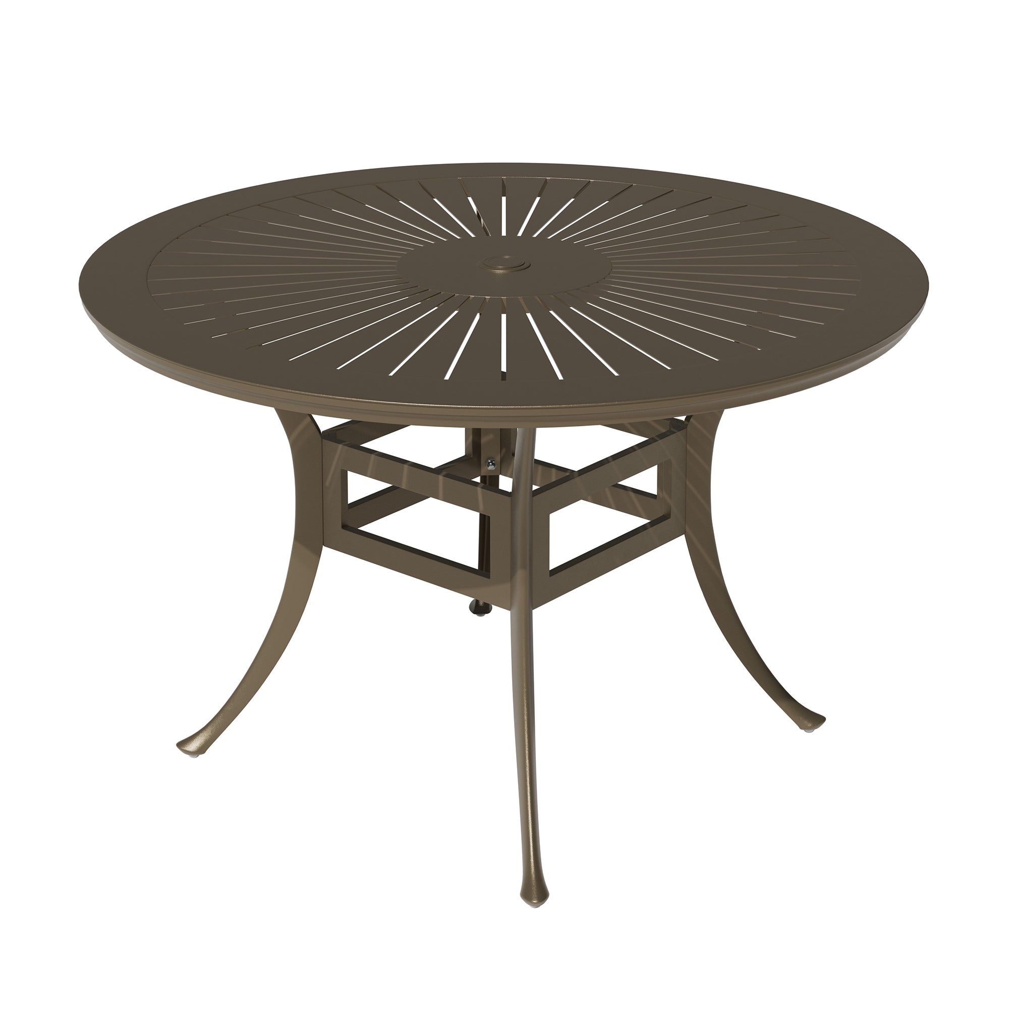 48" Patio Dining Table Bistro Table with 2" Umbrella Hole