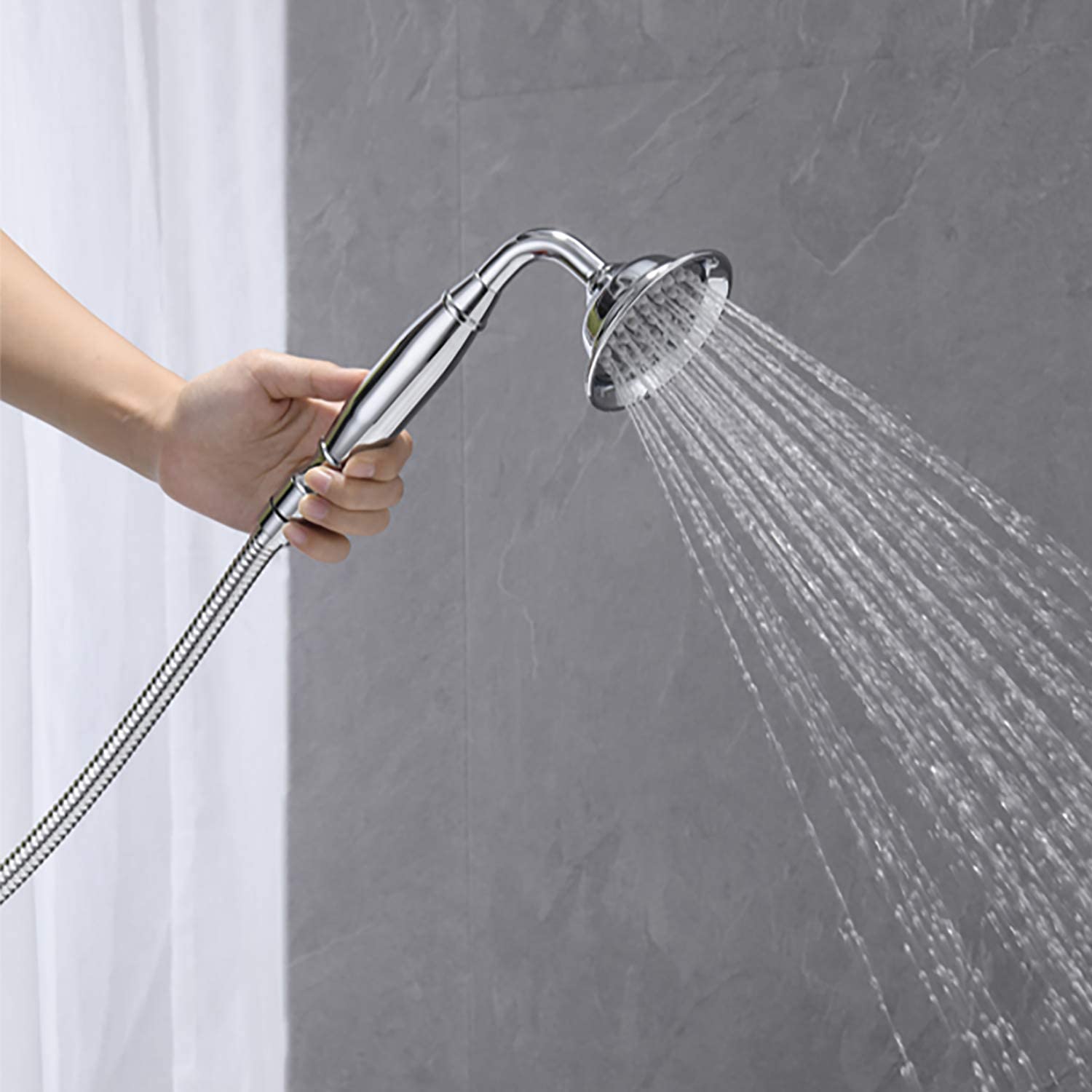 modern handheld shower with a powerful full body spray