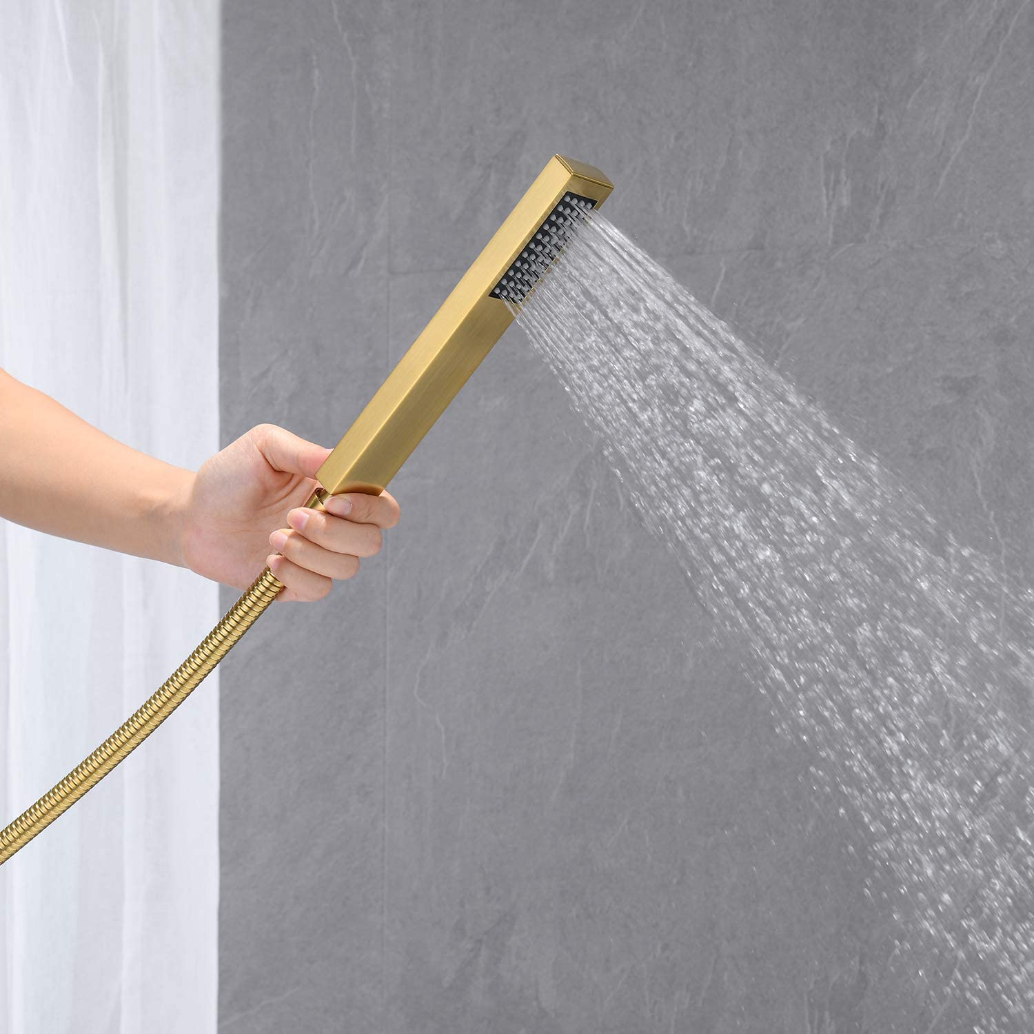 powerful body spray rectangular handheld shower