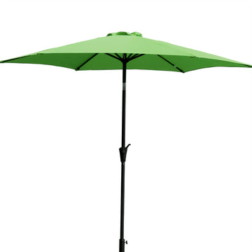 9 ft Outdoor Crank Lift Weather-resistant Umbrella Without Base