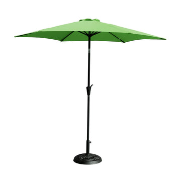 9 ft Outdoor Crank Lift Weather-resistant Umbrella Without Base