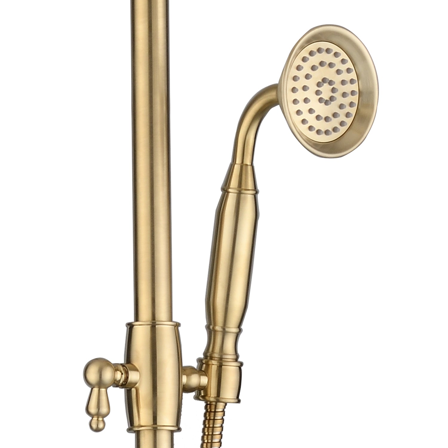 Featured Handheld Shower Head in Brushed Gold