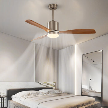 52 in. Indoor Solid Wood Chandelier Ceiling Fan with Light and Remote Control，Bulb not included