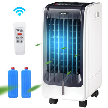 110V Portable Cooling Evaporative Fan with 3-Speed and 8H Timer Function