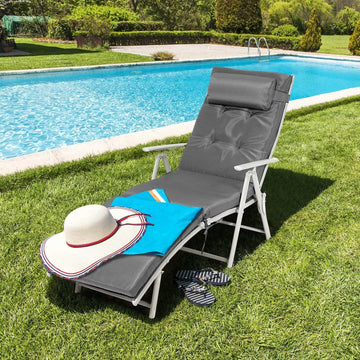 Outdoor Lightweight Folding Chaise Lounge Chair