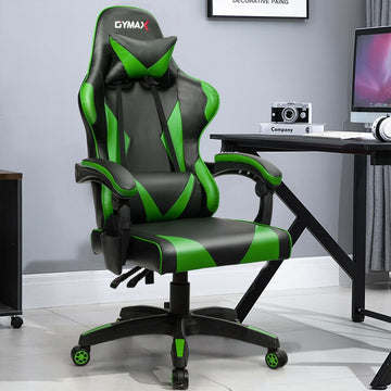 Gaming Chair Reclining Swivel with Massage Lumbar Support