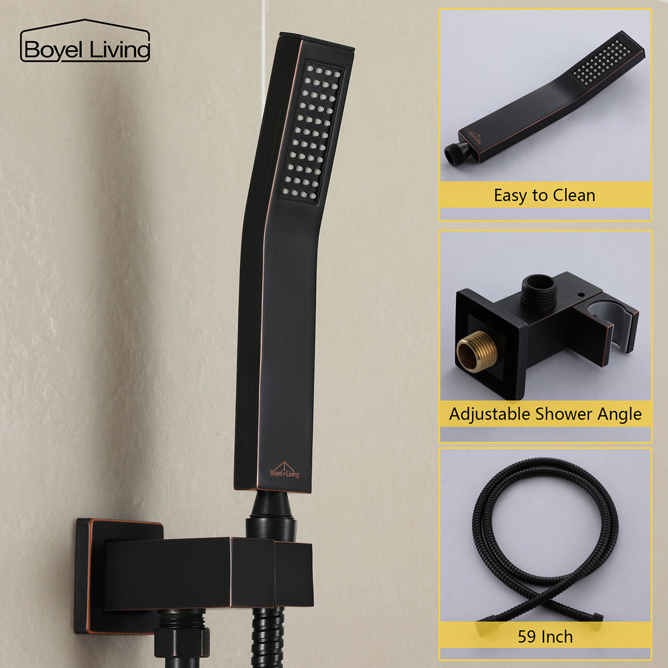 Adjustable Shower Angle Handheld Shower