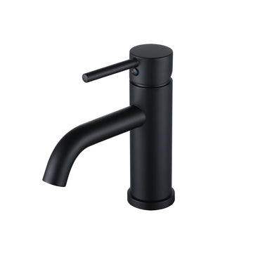 Matte Black Deck Mount Single Hole Single Handle Bathroom Faucet