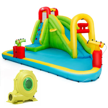 Outdoor Inflatable Water Bounce House with 480W Blower