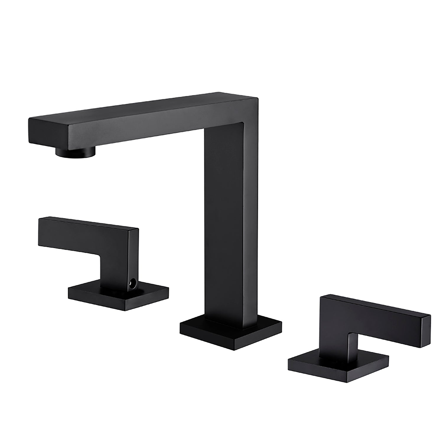 Boyel Living 8 in. Widespread 2-Handle High-Arc Bathroom Faucet with Ceramic Disk Valve in Matte Black