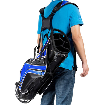 Golf Stand Cart Bag with 6-Way Divider Carry Pockets