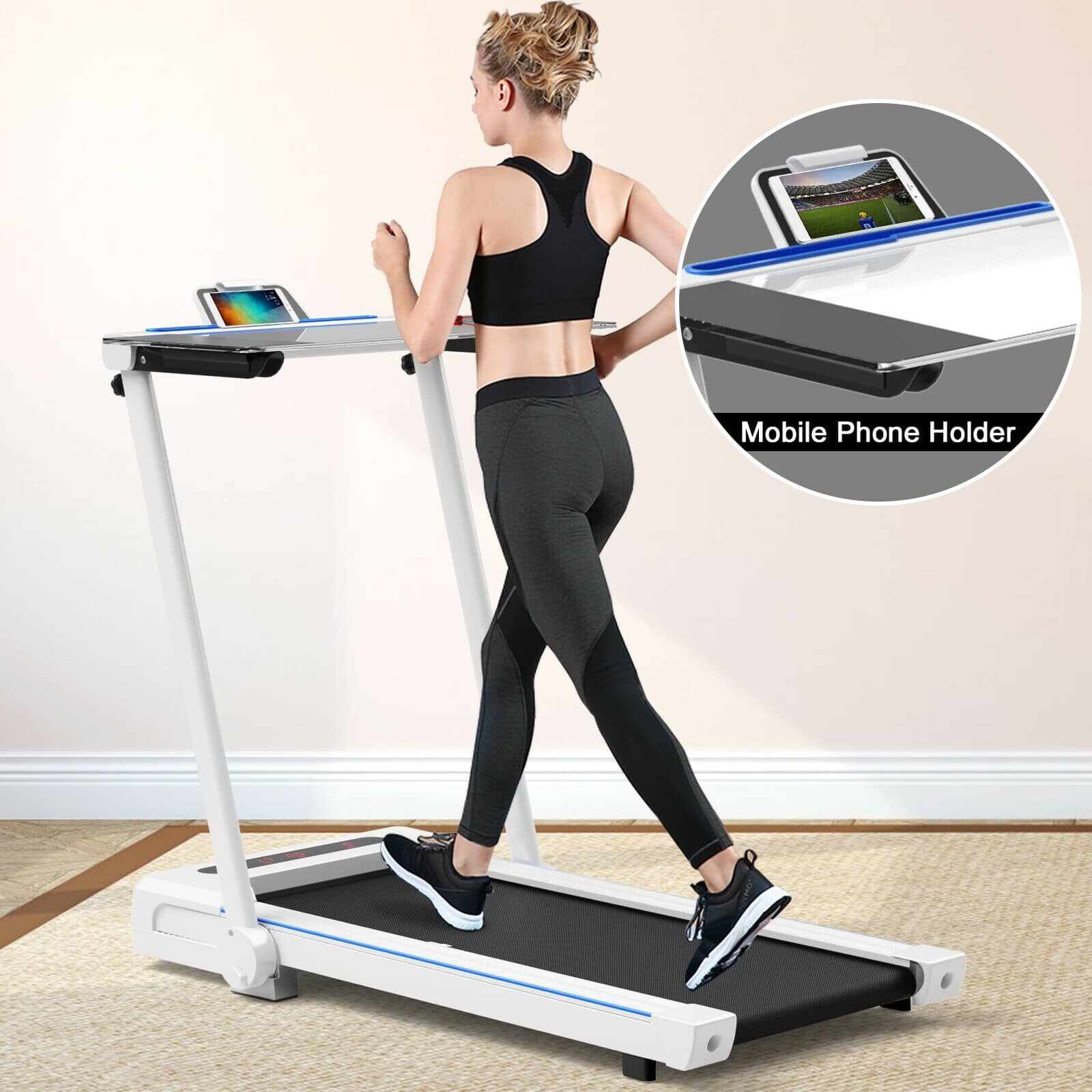 2.25HP 3-in-1 Folding Treadmill with Remote Control