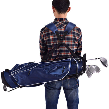 Golf Stand Cart Bag with 4 Way Divider Carry Organizer Pockets