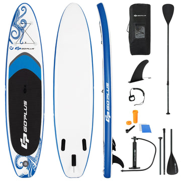 11-Feet Inflatable Adjustable Paddle Board with Carry Bag