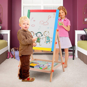 All-in-One Wooden Height Adjustable Kid's Art Easel